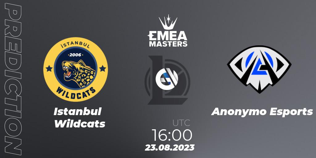 Istanbul Wildcats - Anonymo Esports: прогноз. 23.08.23, LoL, EMEA Masters Summer 2023