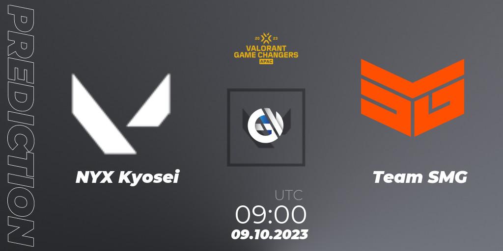 NYX Kyosei - Team SMG: прогноз. 09.10.2023 at 09:00, VALORANT, VCT 2023: Game Changers APAC Elite