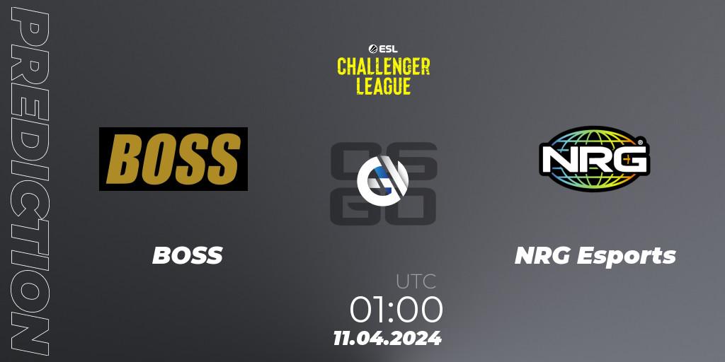 BOSS - NRG Esports: прогноз. 11.04.2024 at 01:00, Counter-Strike (CS2), ESL Challenger League Season 47: North America