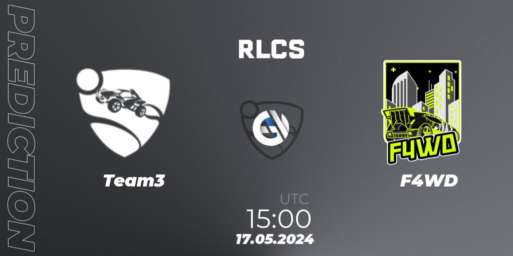 Team3 - F4WD: прогноз. 17.05.2024 at 15:00, Rocket League, RLCS 2024 - Major 2: EU Open Qualifier 5