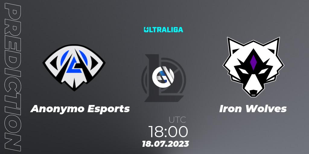 Anonymo Esports - Iron Wolves: прогноз. 18.07.2023 at 18:00, LoL, Ultraliga Season 10 2023 Regular Season