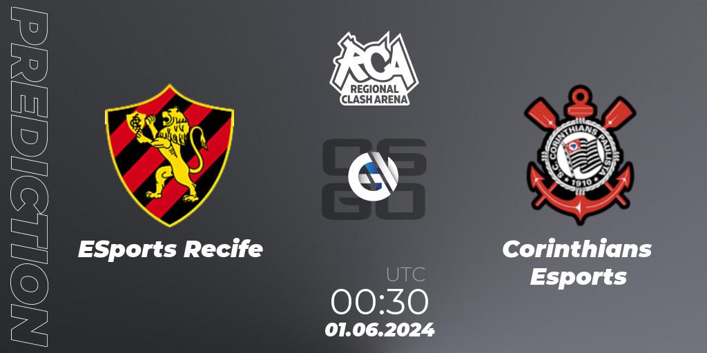 ESports Recife - Corinthians Esports: прогноз. 01.06.2024 at 00:30, Counter-Strike (CS2), Regional Clash Arena South America: Closed Qualifier