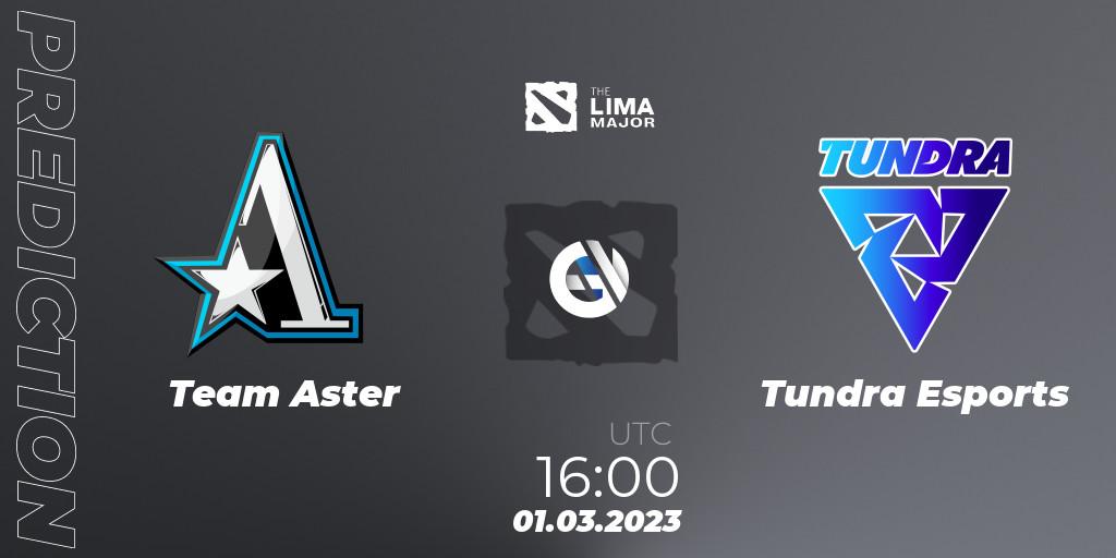 Team Aster - Tundra Esports: прогноз. 01.03.2023 at 15:36, Dota 2, The Lima Major 2023