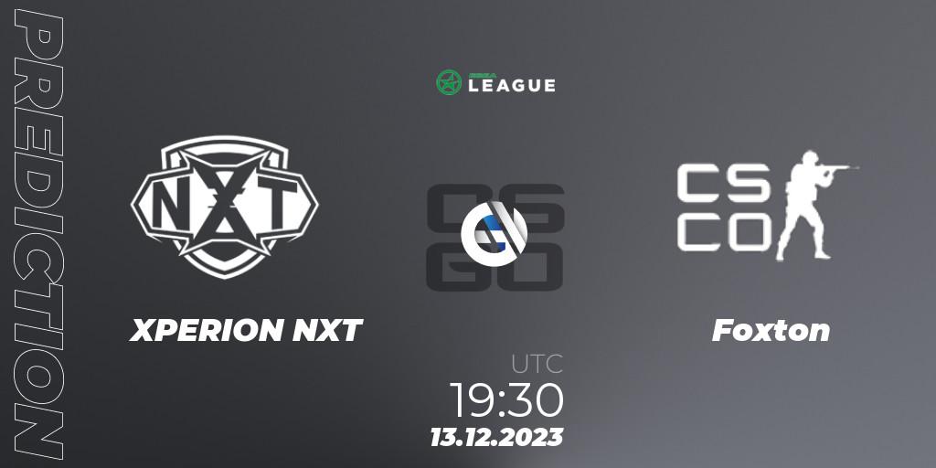 XPERION NXT - Foxton: прогноз. 13.12.2023 at 18:20, Counter-Strike (CS2), ESEA Season 47: Open Division - Europe