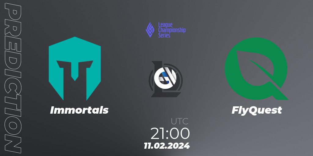 Immortals - FlyQuest: прогноз. 12.02.2024 at 00:00, LoL, LCS Spring 2024 - Group Stage