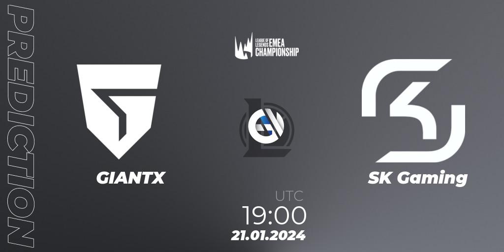 GIANTX - SK Gaming: прогноз. 21.01.2024 at 19:00, LoL, LEC Winter 2024 - Regular Season