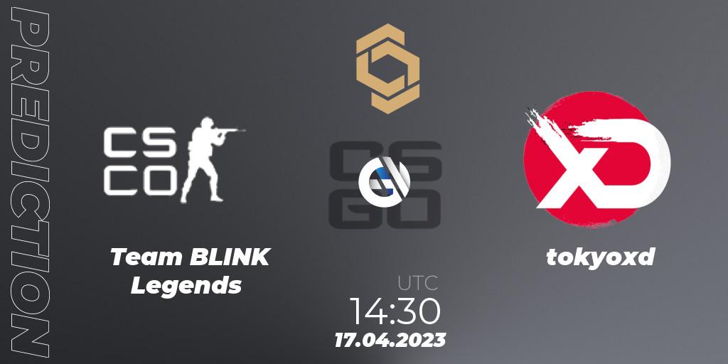 Team BLINK Legends - tokyoxd: прогноз. 17.04.2023 at 14:30, Counter-Strike (CS2), CCT South Europe Series #4: Closed Qualifier