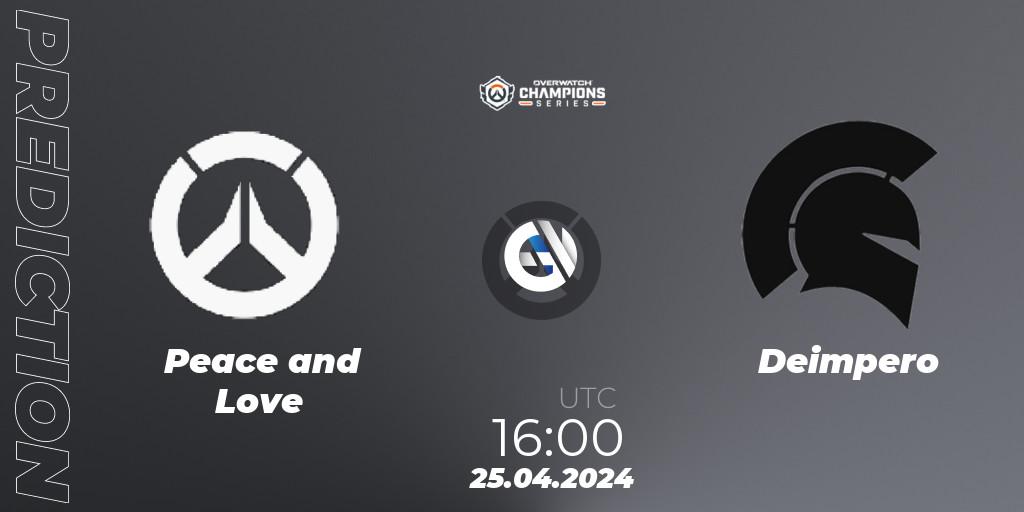 Peace and Love - Deimpero: прогноз. 25.04.2024 at 16:00, Overwatch, Overwatch Champions Series 2024 - EMEA Stage 2 Main Event