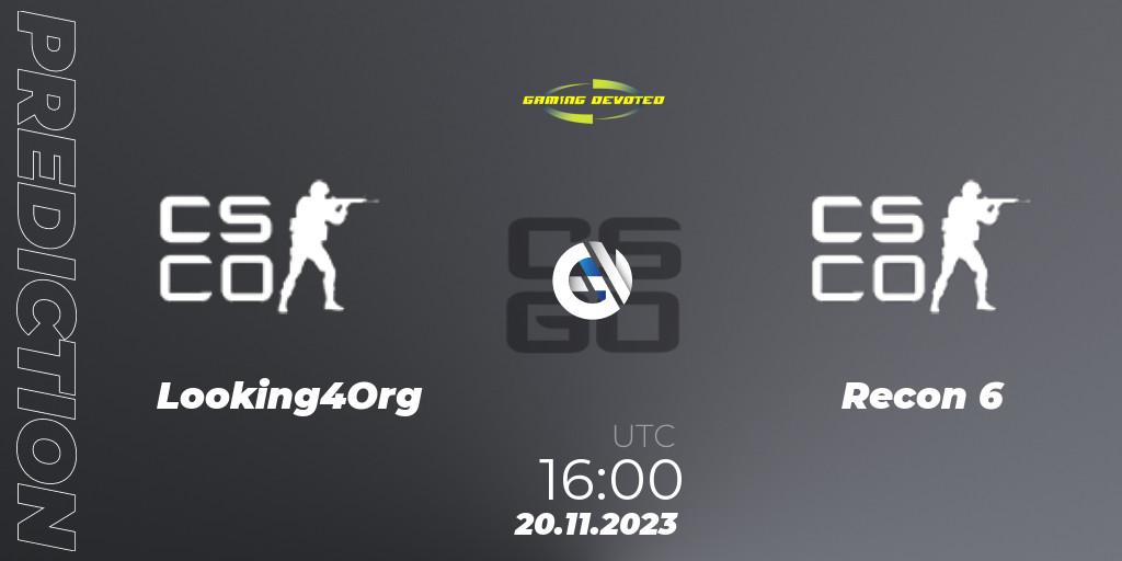 Looking4Org - Recon 6: прогноз. 20.11.2023 at 16:00, Counter-Strike (CS2), Gaming Devoted Become The Best