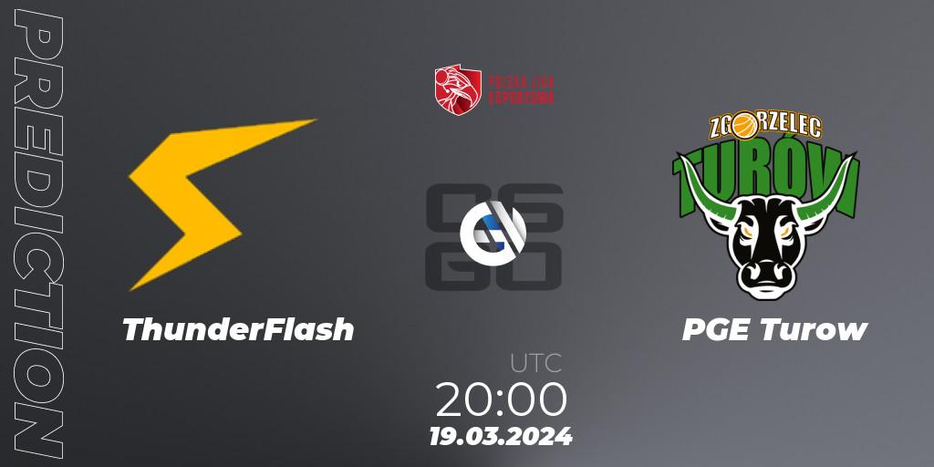 ThunderFlash - PGE Turow: прогноз. 19.03.2024 at 20:00, Counter-Strike (CS2), Polska Liga Esportowa 2024: Split #1