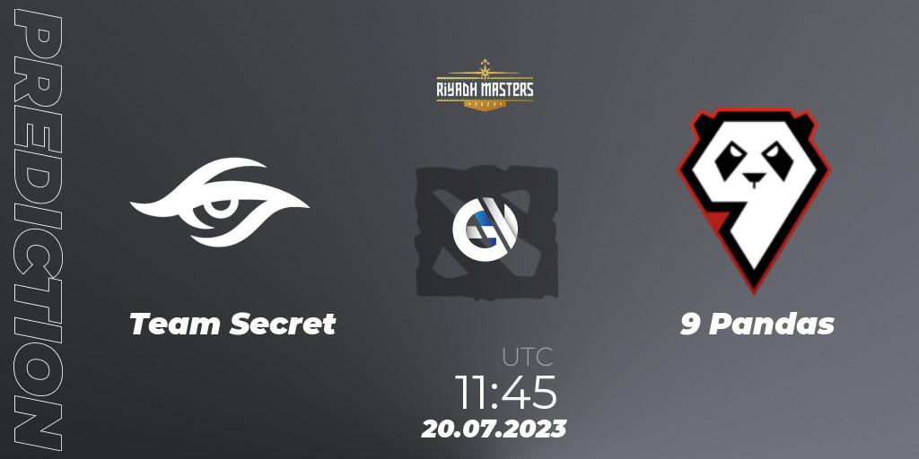 Team Secret - 9 Pandas: прогноз. 20.07.2023 at 11:45, Dota 2, Riyadh Masters 2023 - Play-In