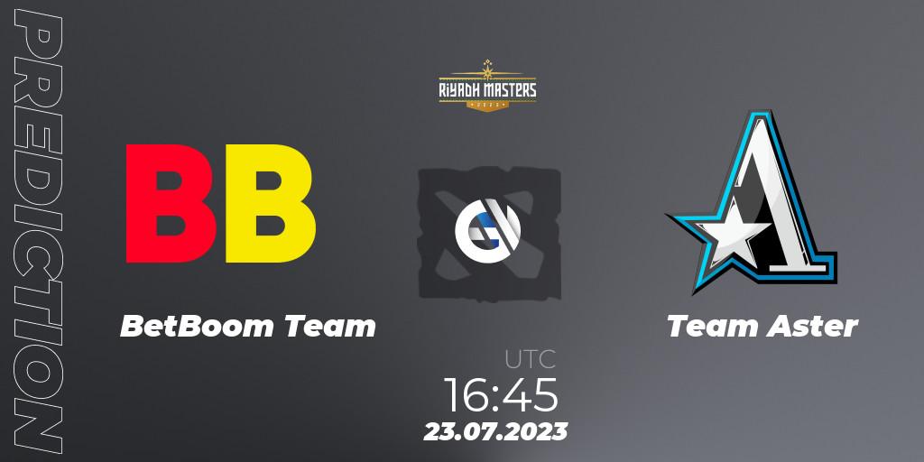 BetBoom Team - Team Aster: прогноз. 23.07.2023 at 17:11, Dota 2, Riyadh Masters 2023 - Group Stage