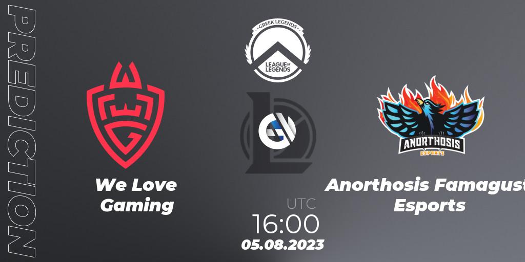 We Love Gaming - Anorthosis Famagusta Esports: прогноз. 05.08.23, LoL, Greek Legends League Summer 2023