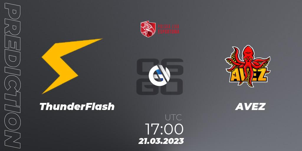 ThunderFlash - AVEZ: прогноз. 22.03.2023 at 17:00, Counter-Strike (CS2), Polska Liga Esportowa 2023: Split #1