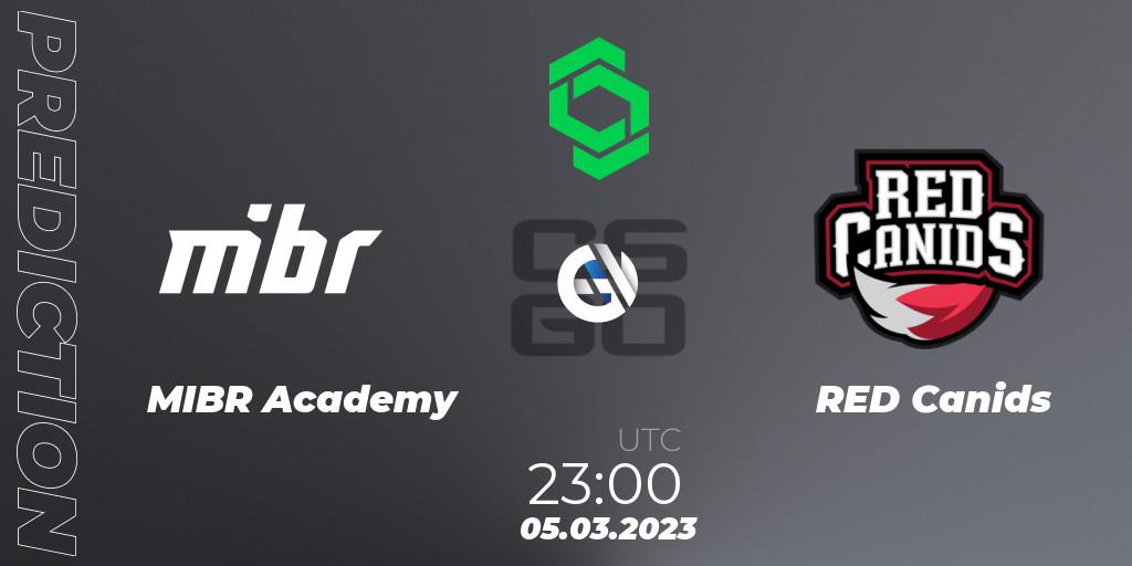 MIBR Academy - RED Canids: прогноз. 05.03.2023 at 23:30, Counter-Strike (CS2), CCT South America Series #5