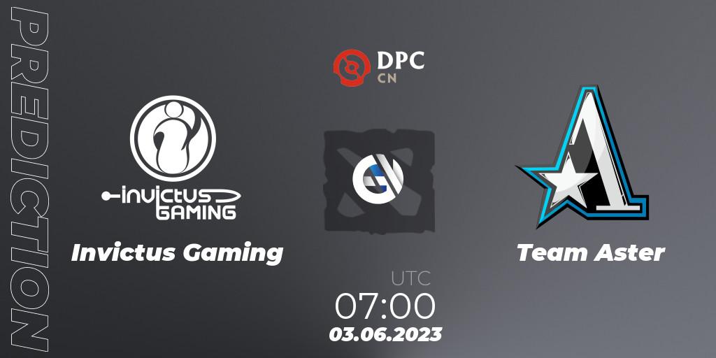 Invictus Gaming - Team Aster: прогноз. 03.06.23, Dota 2, DPC 2023 Tour 3: CN Division I (Upper)