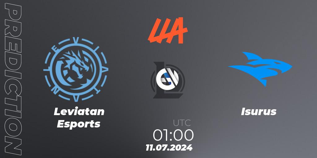Leviatan Esports - Isurus: прогноз. 11.07.2024 at 01:00, LoL, LLA Closing 2024 - Group Stage