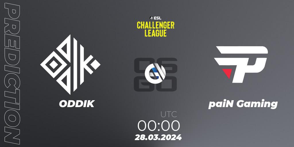 ODDIK - paiN Gaming: прогноз. 24.04.24, CS2 (CS:GO), ESL Challenger League Season 47: South America