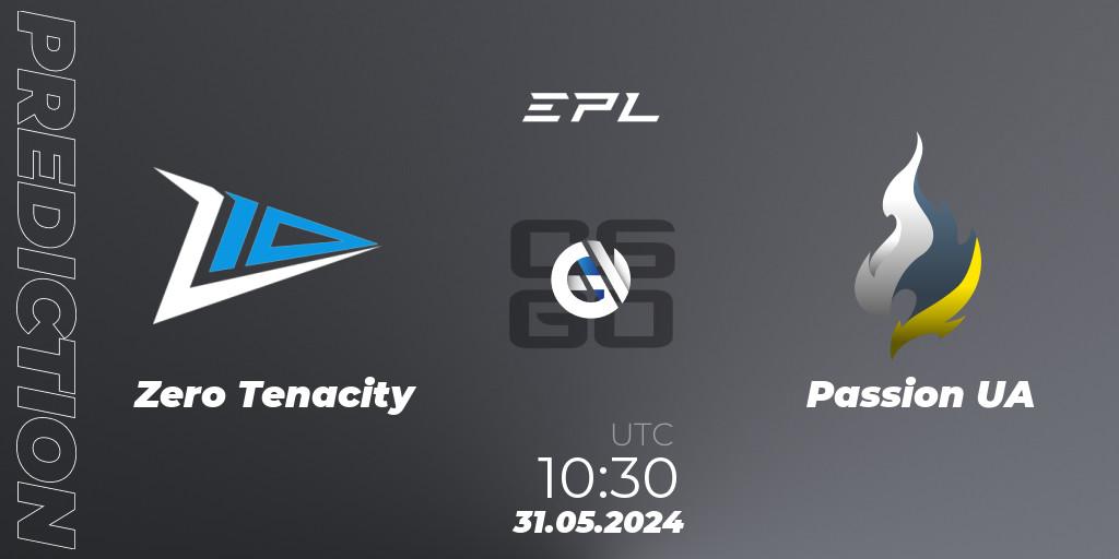 Zero Tenacity - Passion UA: прогноз. 30.05.2024 at 13:45, Counter-Strike (CS2), European Pro League Season 16