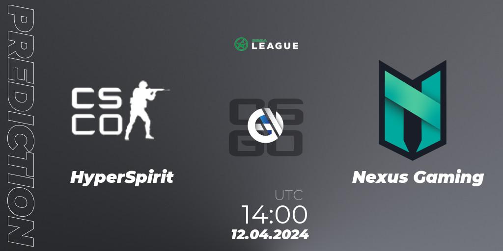 HyperSpirit - Nexus Gaming: прогноз. 12.04.24, CS2 (CS:GO), ESEA Season 49: Advanced Division - Europe