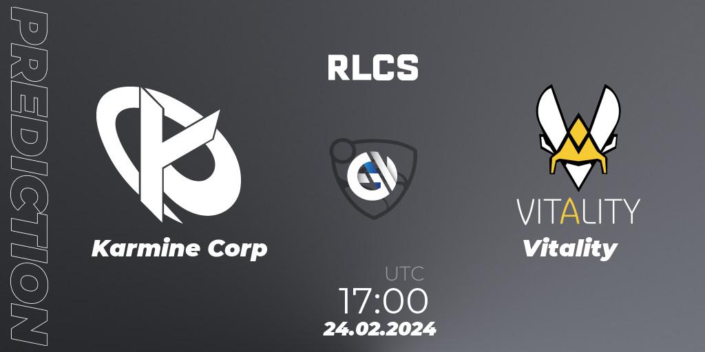 Karmine Corp - Vitality: прогноз. 24.02.2024 at 17:00, Rocket League, RLCS 2024 - Major 1: Europe Open Qualifier 2