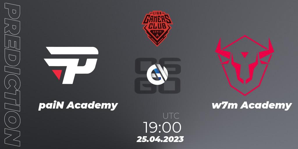 paiN Academy - w7m Academy: прогноз. 25.04.2023 at 19:00, Counter-Strike (CS2), Gamers Club Liga Série A: April 2023