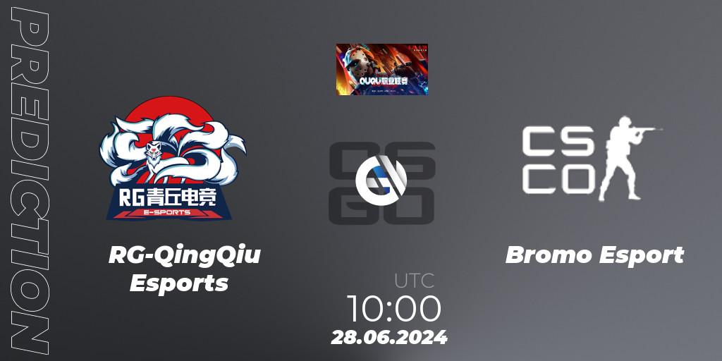 RG-QingQiu Esports - Bromo Esport: прогноз. 28.06.2024 at 10:00, Counter-Strike (CS2), QU Pro League