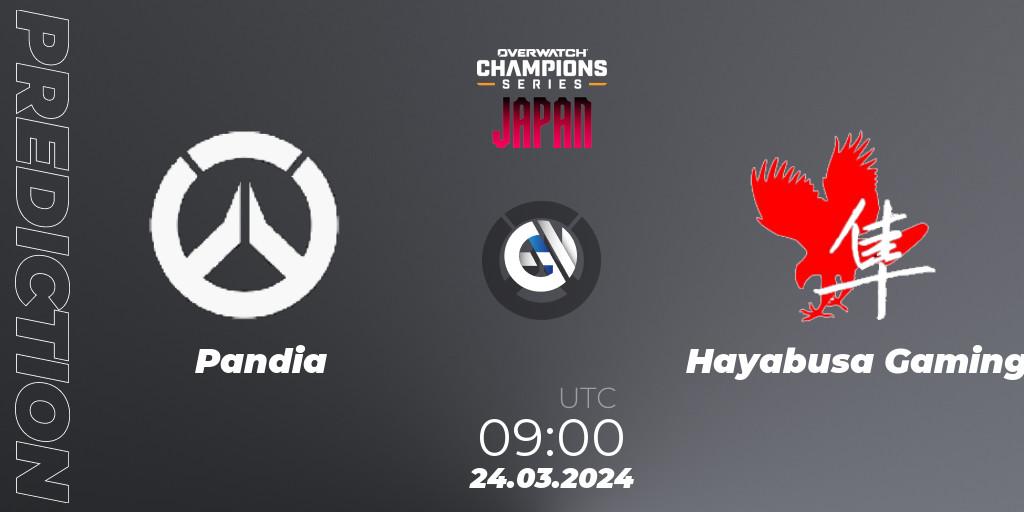 Pandia - Hayabusa Gaming: прогноз. 24.03.2024 at 09:00, Overwatch, Overwatch Champions Series 2024 - Stage 1 Japan