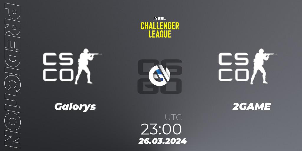 Galorys - 2GAME: прогноз. 26.03.2024 at 23:00, Counter-Strike (CS2), ESL Challenger League Season 47: South America