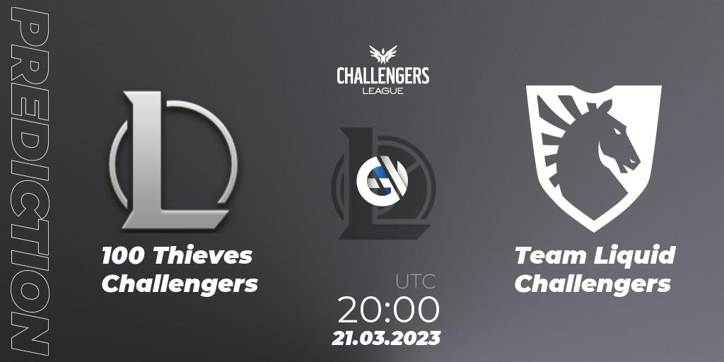 100 Thieves Challengers - Team Liquid Challengers: прогноз. 20.03.23, LoL, NACL 2023 Spring - Playoffs