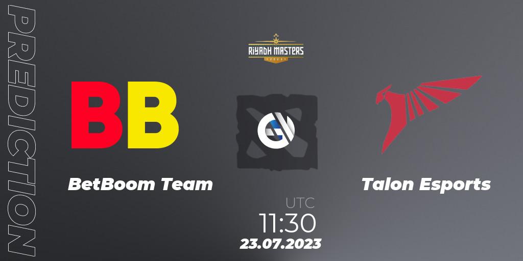 BetBoom Team - Talon Esports: прогноз. 23.07.2023 at 11:32, Dota 2, Riyadh Masters 2023 - Group Stage