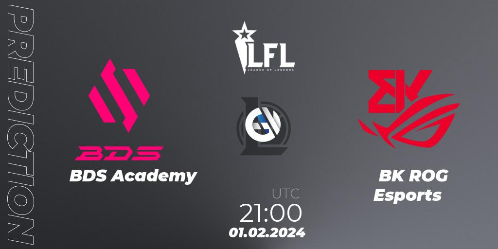 BDS Academy - BK ROG Esports: прогноз. 01.02.2024 at 21:00, LoL, LFL Spring 2024