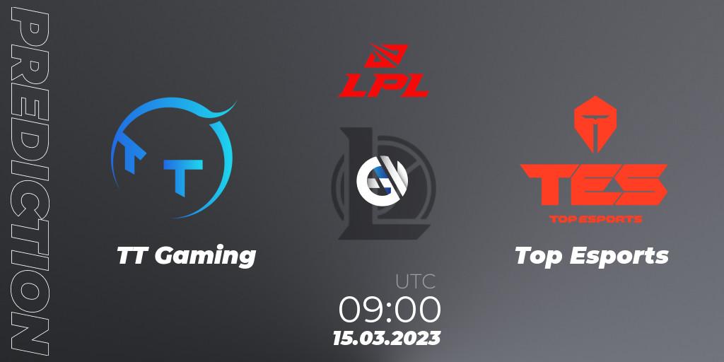 TT Gaming - Top Esports: прогноз. 15.03.2023 at 09:00, LoL, LPL Spring 2023 - Group Stage