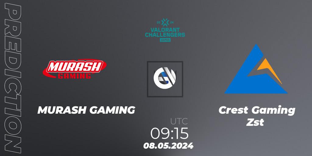 MURASH GAMING - Crest Gaming Zst: прогноз. 08.05.2024 at 09:15, VALORANT, VALORANT Challengers Japan 2024: Split 2 Advance Stage