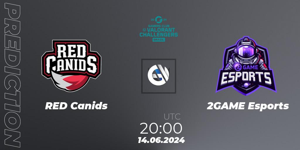 RED Canids - 2GAME Esports: прогноз. 14.06.2024 at 20:00, VALORANT, VALORANT Challengers 2024 Brazil: Split 2