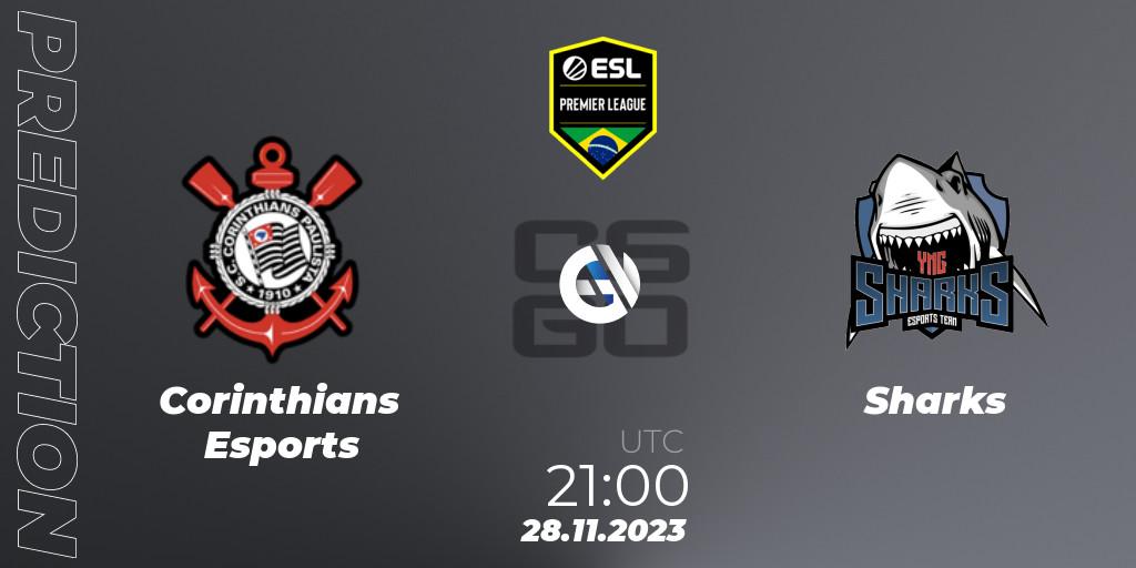 Corinthians Esports - Sharks: прогноз. 28.11.23, CS2 (CS:GO), ESL Brasil Premier League Season 15