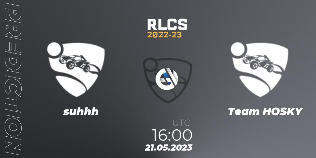 suhhh - Team HOSKY: прогноз. 21.05.2023 at 16:00, Rocket League, RLCS 2022-23 - Spring: Europe Regional 2 - Spring Cup: Closed Qualifier