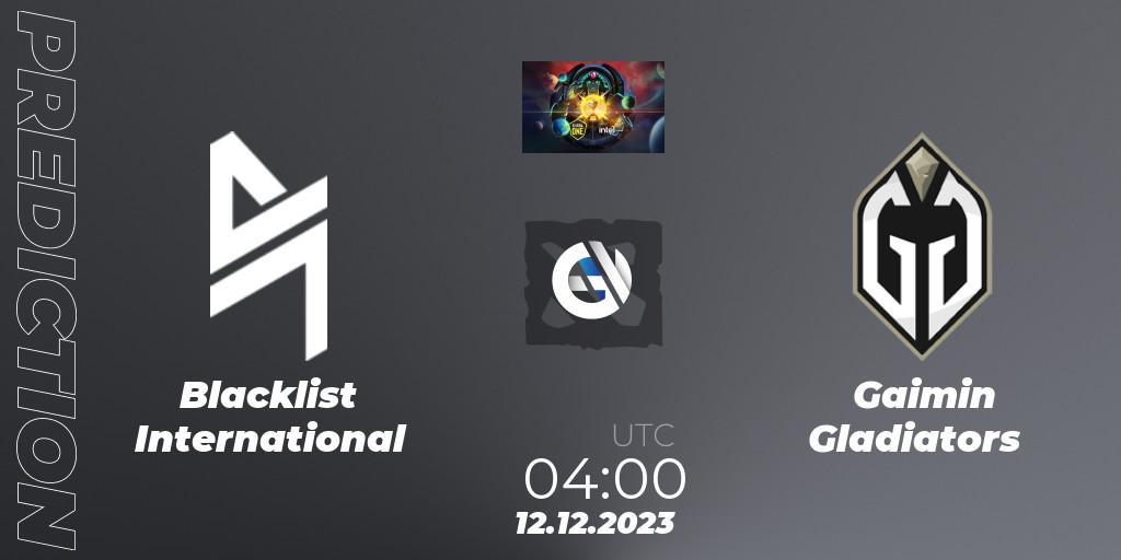 Blacklist International - Gaimin Gladiators: прогноз. 12.12.23, Dota 2, ESL One - Kuala Lumpur 2023