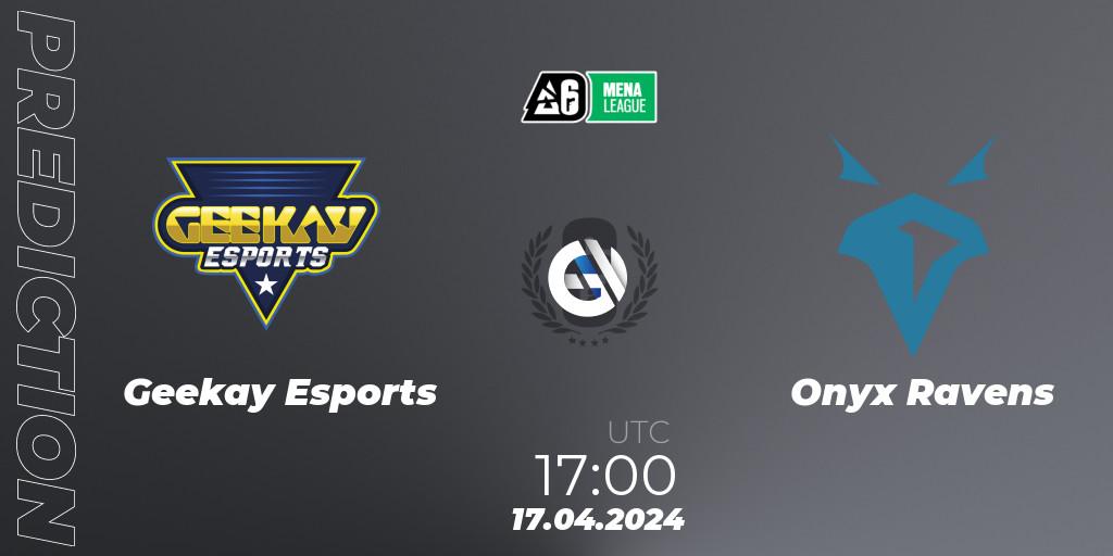 Geekay Esports - Onyx Ravens: прогноз. 17.04.2024 at 17:00, Rainbow Six, MENA League 2024 - Stage 1