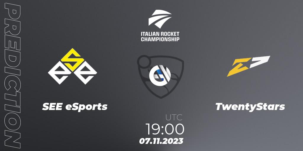 SEE eSports - TwentyStars: прогноз. 07.11.2023 at 19:00, Rocket League, Italian Rocket Championship Season 11Serie A Relegation