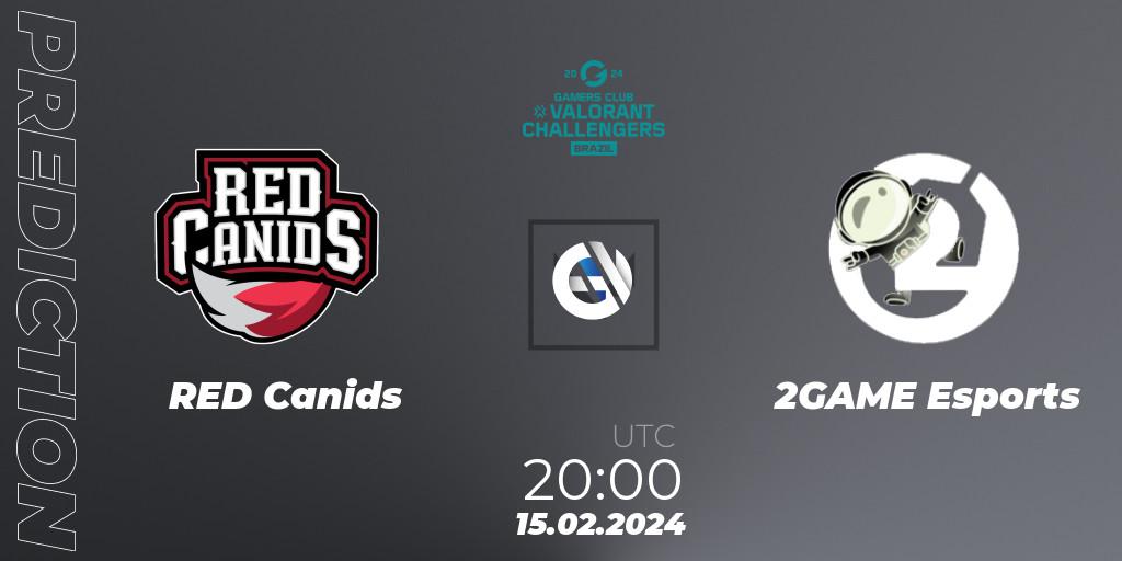 RED Canids - 2GAME Esports: прогноз. 15.02.2024 at 20:00, VALORANT, VALORANT Challengers Brazil 2024: Split 1