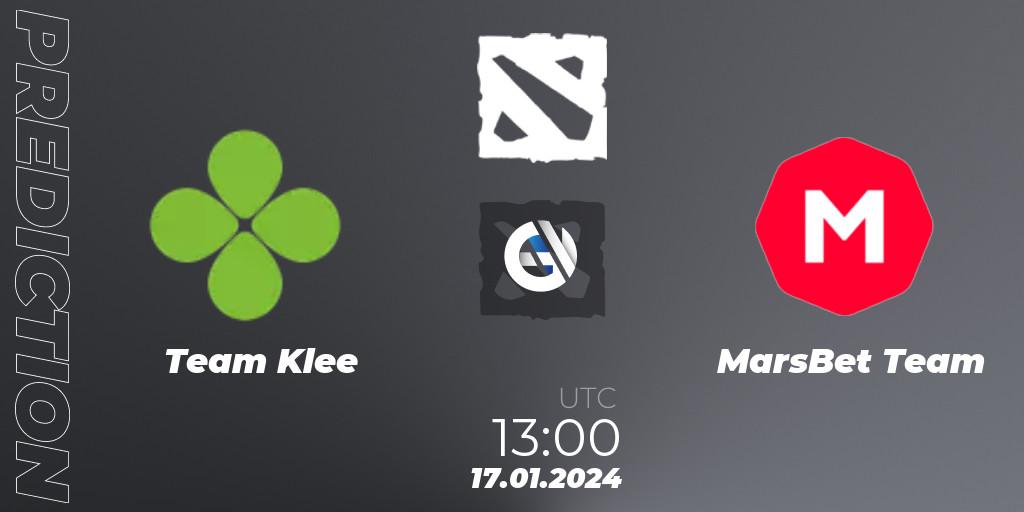 Team Klee - MarsBet Team: прогноз. 01.02.2024 at 13:01, Dota 2, European Pro League Season 16