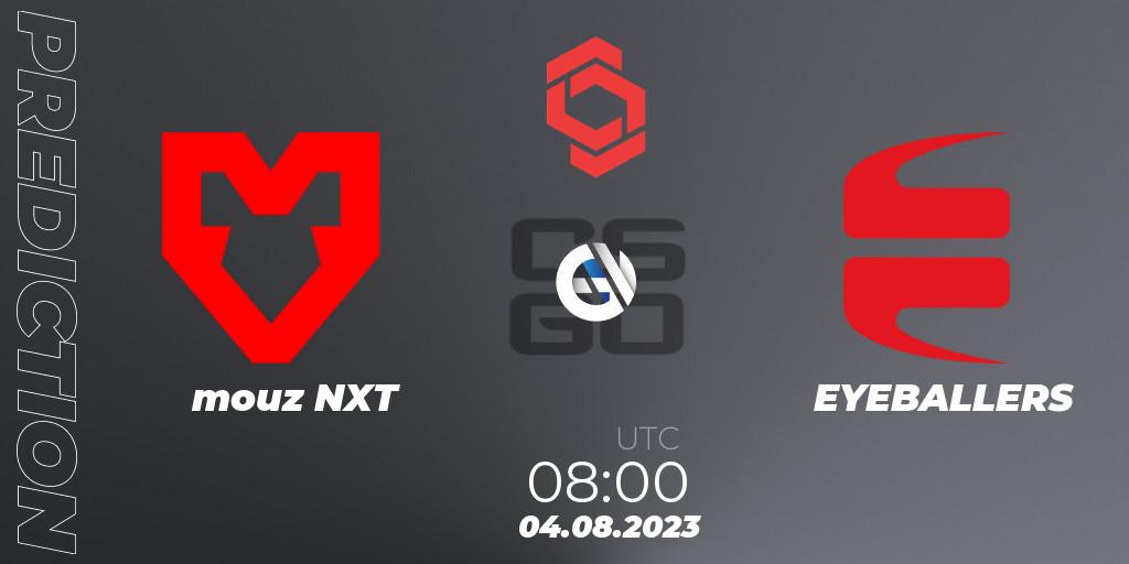 mouz NXT - EYEBALLERS: прогноз. 04.08.2023 at 08:00, Counter-Strike (CS2), CCT Central Europe Series #7