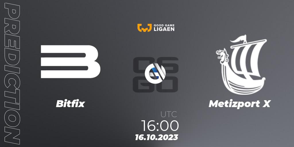 Bitfix - Metizport X: прогноз. 23.10.2023 at 16:00, Counter-Strike (CS2), Good Game-ligaen Fall 2023: Regular Season