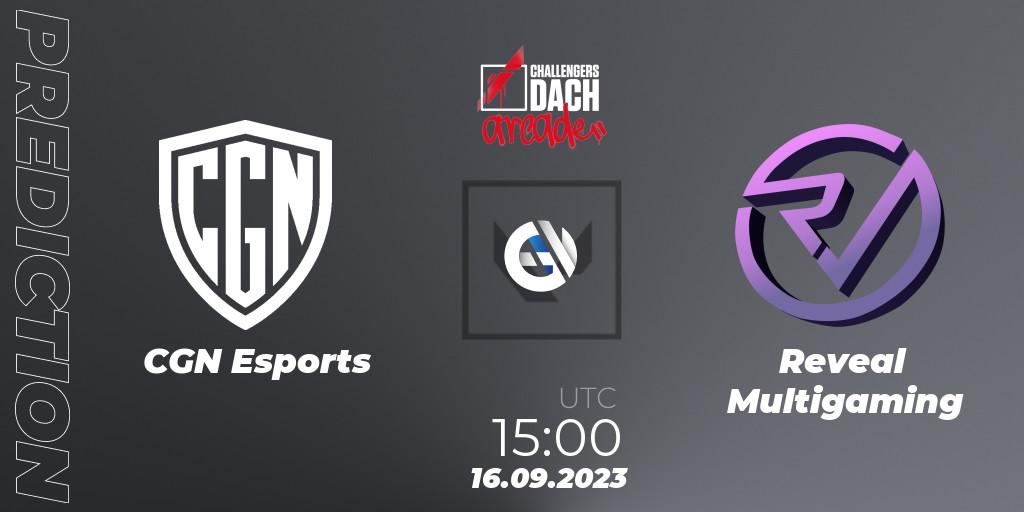 CGN Esports - Reveal Multigaming: прогноз. 16.09.2023 at 15:00, VALORANT, VALORANT Challengers 2023 DACH: Arcade