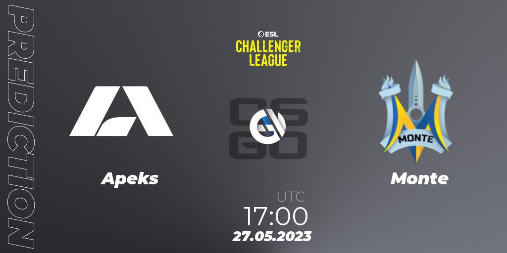 Apeks - Monte: прогноз. 27.05.2023 at 17:00, Counter-Strike (CS2), ESL Challenger League Season 45: Europe