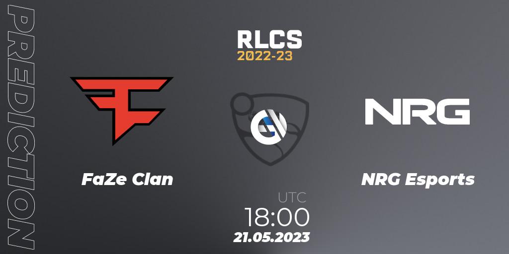 FaZe Clan - NRG Esports: прогноз. 21.05.2023 at 18:00, Rocket League, RLCS 2022-23 - Spring: North America Regional 2 - Spring Cup
