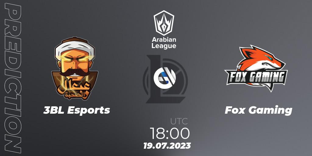 3BL Esports - Fox Gaming: прогноз. 19.07.23, LoL, Arabian League Summer 2023 - Group Stage
