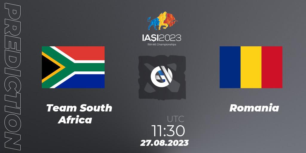 Team South Africa - Romania: прогноз. 27.08.2023 at 14:30, Dota 2, IESF World Championship 2023