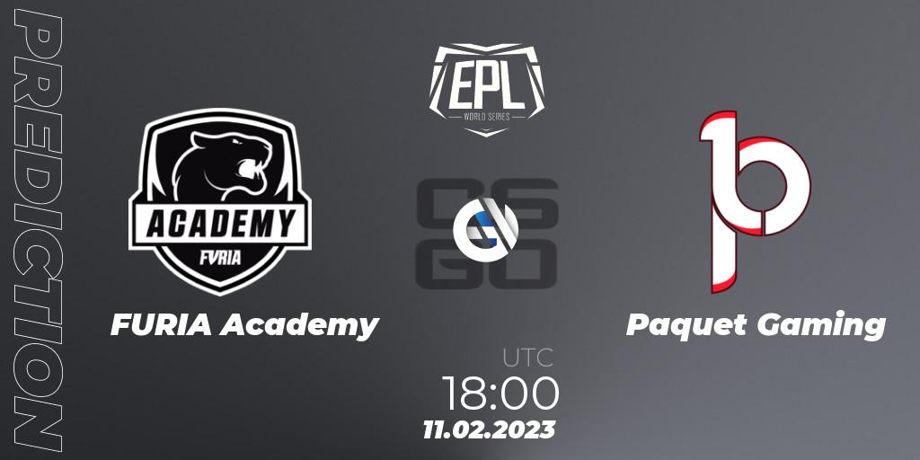 FURIA Academy - Paquetá Gaming: прогноз. 11.02.2023 at 19:00, Counter-Strike (CS2), EPL World Series: Americas Season 2